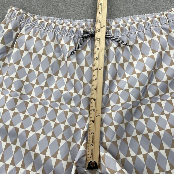 Open Edit Nordstrom Mens XL Recycled Volley Swim Trunks 4" Purple Diamond Grid - Picture 8 of 16